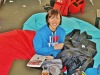 Jeune sportive japonaise au repos