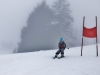 Course de slalom avec visibilité à 20 mètres.