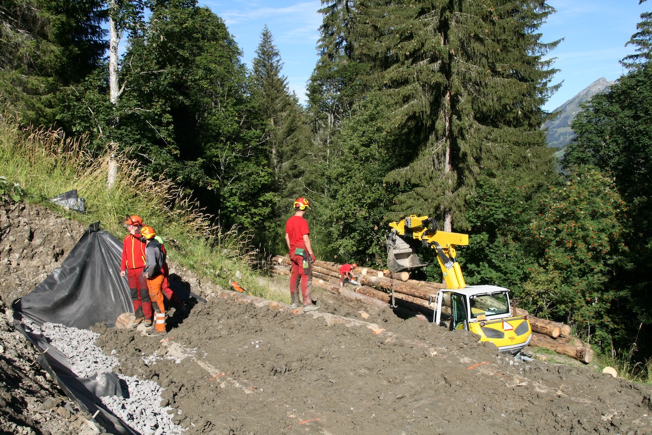 Premier chantier, construction d'un caisson.