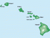 Zoom sur l'archipel d'Hawaii et l'île de Maui.