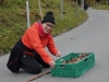 Lydie Vurlod se dit qu'elle aurait du emmener les genouillères de carreleur...