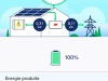 Grâce à une application, on peut suivre la production solaire des tuiles et l’état de la batterie.