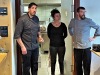 L'équipe en pleine évaluation de la salle.