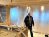 Christian Reber , Syndic, fait une visite du chantier à J-18.