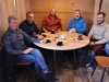Le jour de l'inauguration, de gauche à droite : Eric Liechti, Dario Pernet, Martin André, Christian Reber, Jan Luminati.