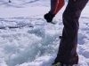 Sortir les morceaux de glace