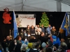 Moment solennel avec le comité d’organisation durant l’hymne suisse