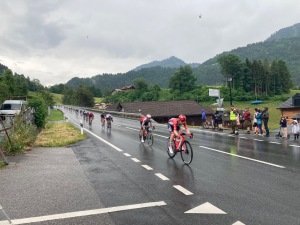 Coureurs en file