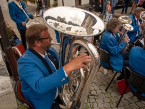 Concert de la fanfare du Sépey sur le parvis de l\'Eglise