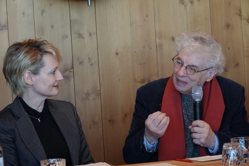 La Conseillère d’Etat, Isabelle Moret et l’architecte, Mario Botta